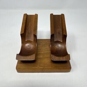 Decatur‎ Collection Genuine Walnut Double Pipe Smoking Pipe Stand